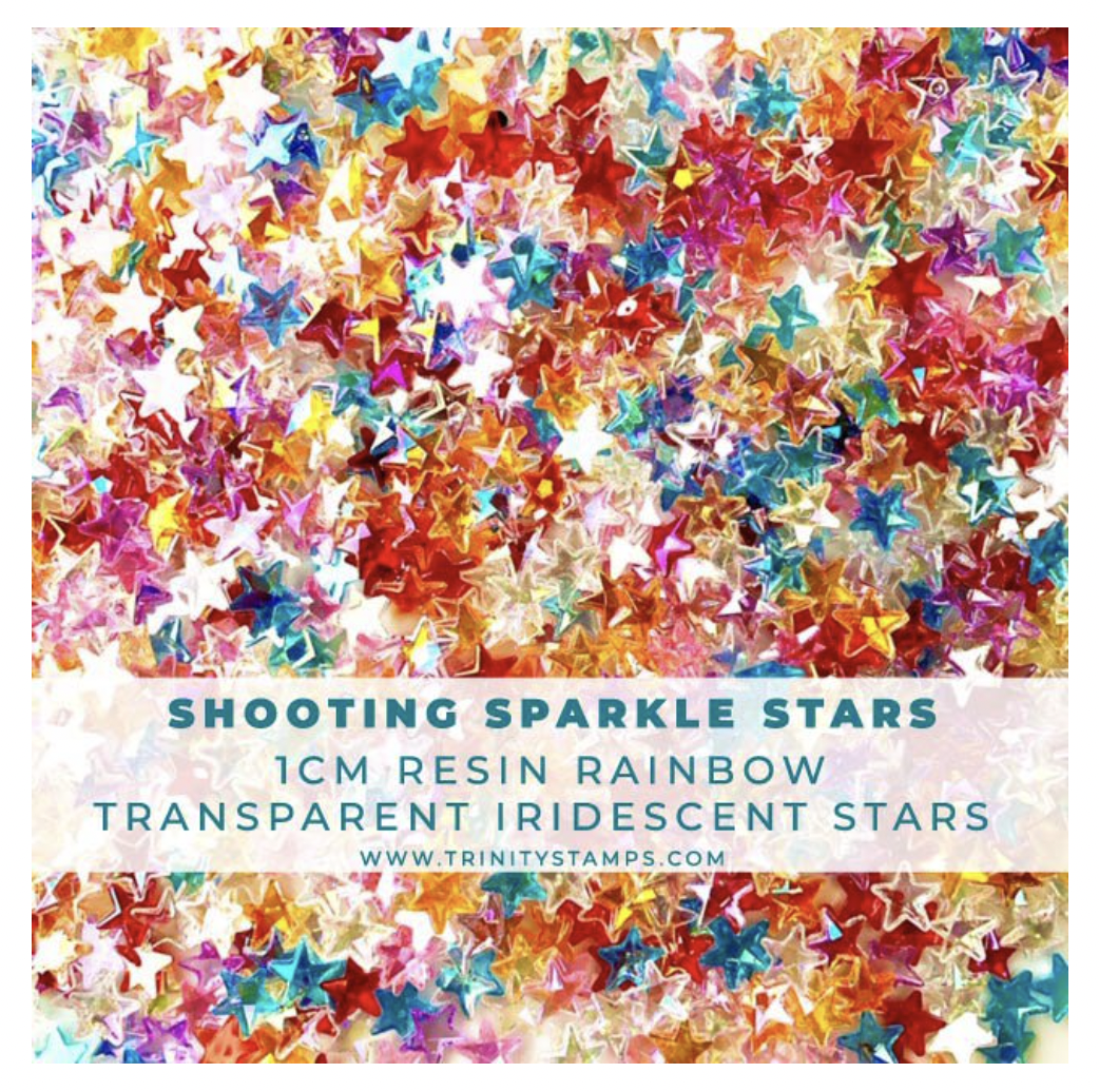 Trinity Stamps, Shooting Sparkle Stars Embellishments