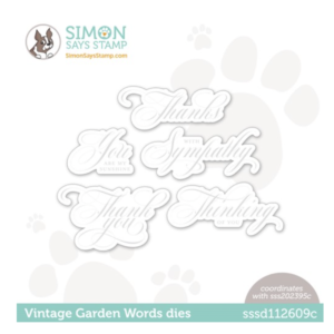 Simon Says Stamp, Vintage Garden Words Wafer Dies
