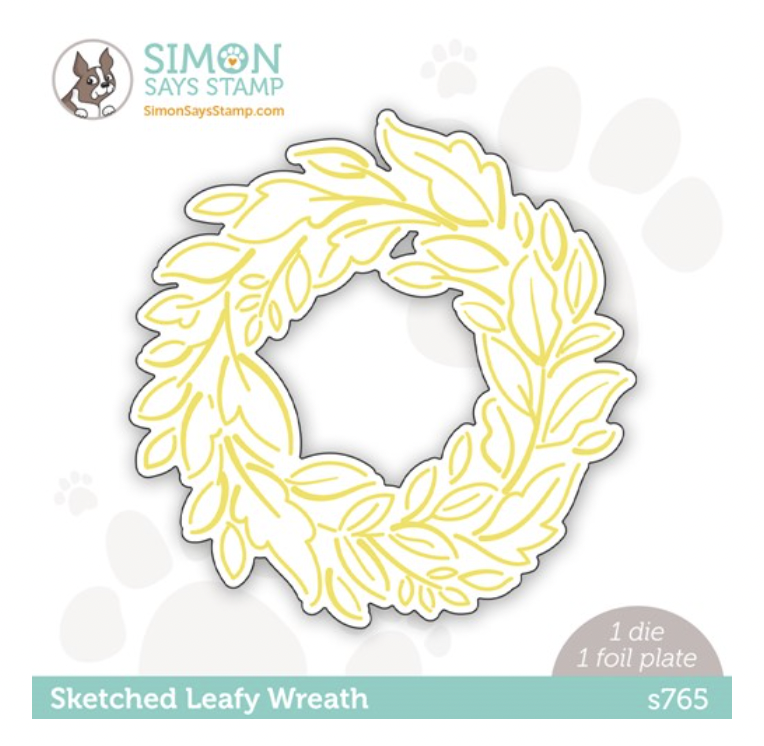 Simon Says Stamp, Sketched Leafy Wreath Hot Foil Plates and Dies