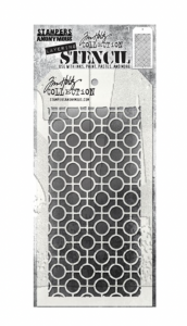 Tim Holtz/ Stampers Anonymous, Layering Stencil Linked Circles THS159