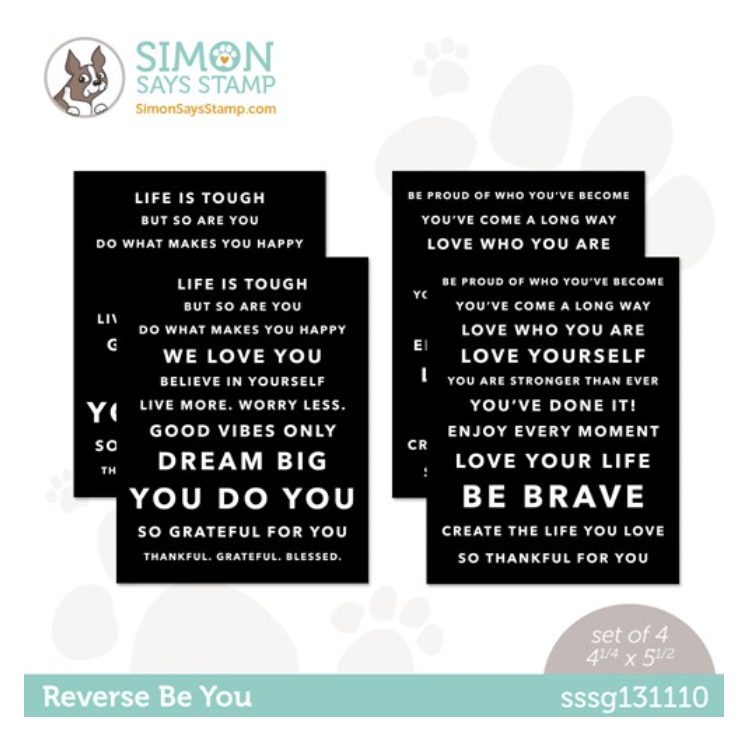 Simon Says Stamp, Sentiment Strips Reverse Be You
