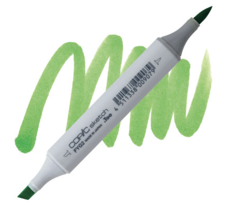 FYG2 Fluorescent Dull Yellow Green Copic Sketch Marker