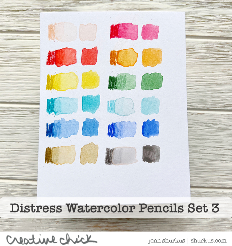 Distress Watercolor Pencils Set 3 - {creative chick}