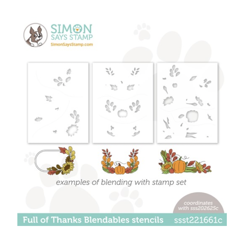 Simon Says Stamp, Full of Thanks Blendable Stencils