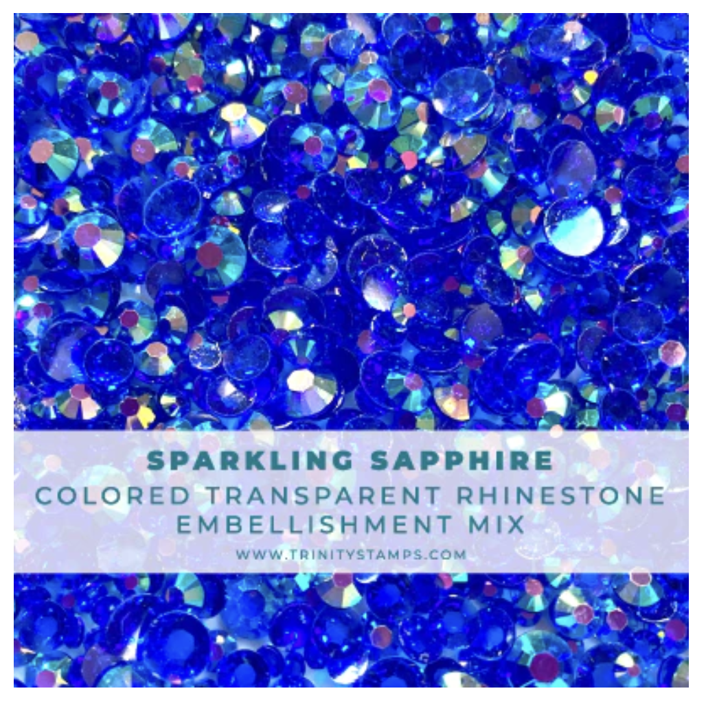 Trinity Stamps, Sparkling Sapphire Accent Rhinestone Embellishments