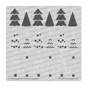 Newton's Nook Designs, Christmas Tree Line Stencil