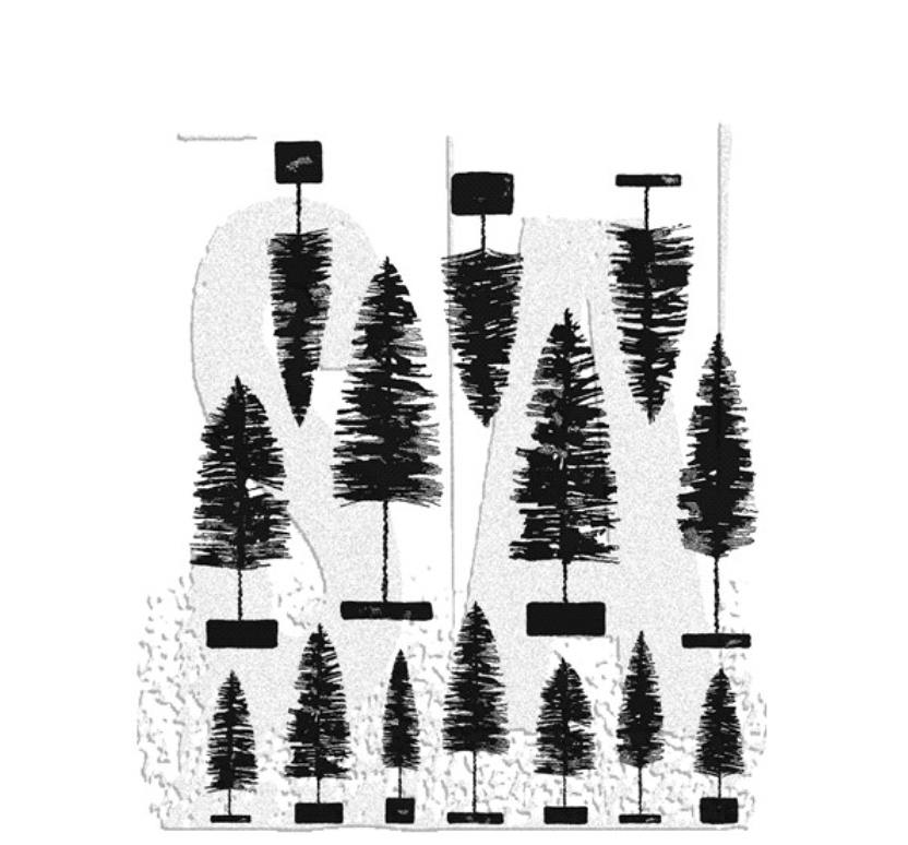 Tim Holtz/Stampers Anonymous, Bottle Brush Trees