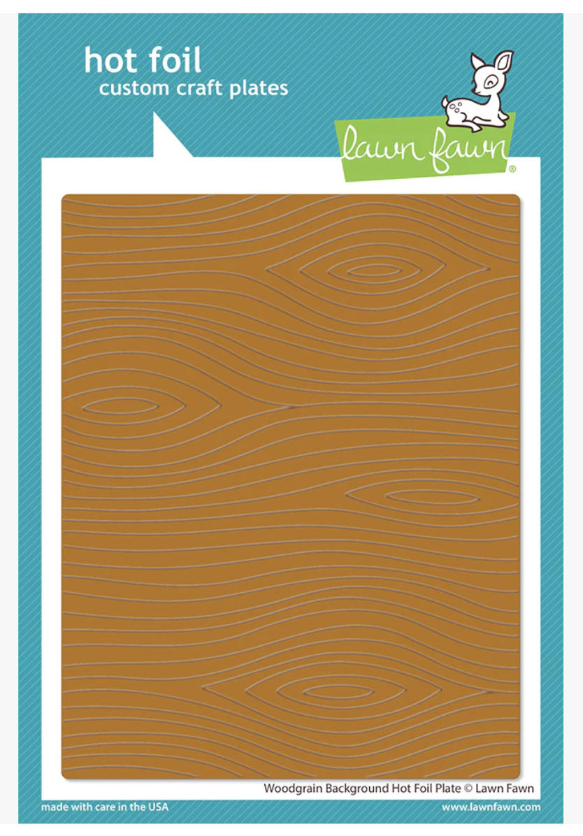 Lawn Fawn, Woodgrain Background Hot Foil Plate