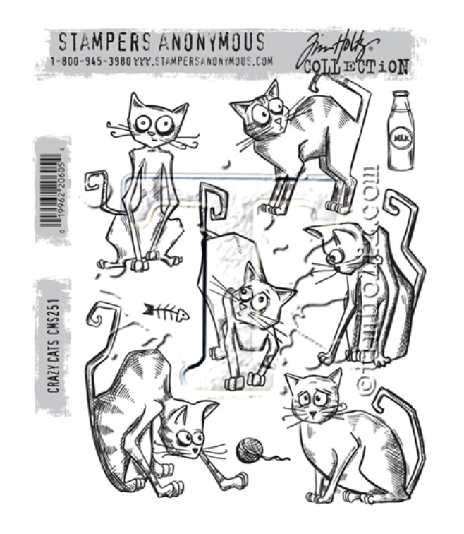 Tim Holtz/Stampers Anonymous, Crazy Cats