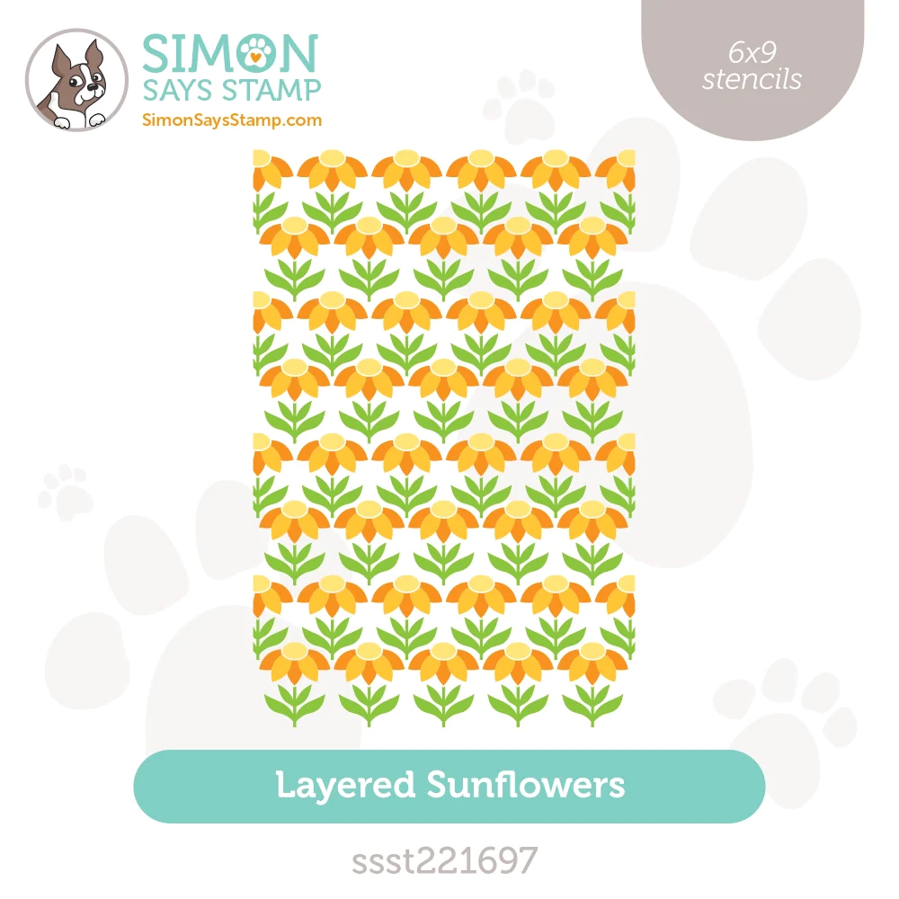 Simon Says Stamp, Layered Sunflowers stencils