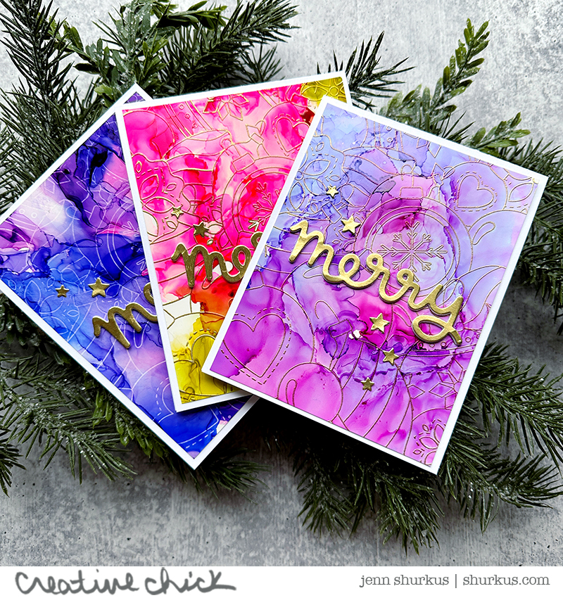 Get Cracking: Merry Alcohol Inks {creative chick}