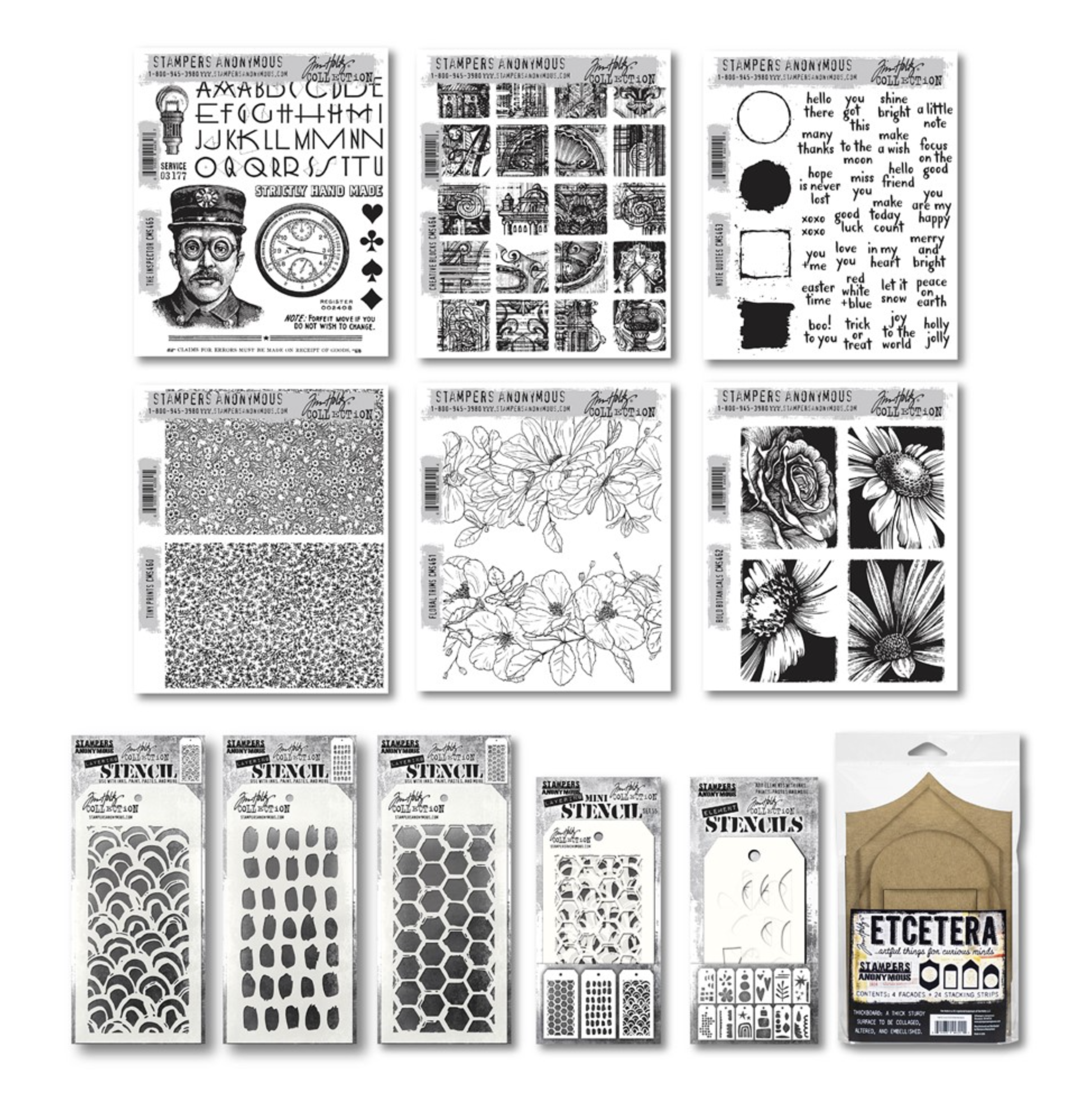 Tim Holtz/Stampers Anonymous, 2023 stamps & stencils