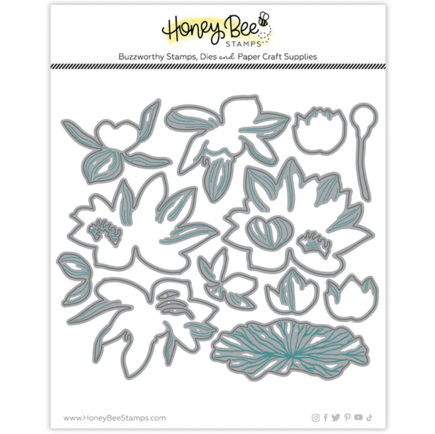Honey Bee Stamps, Lovely Layers: Water Lily