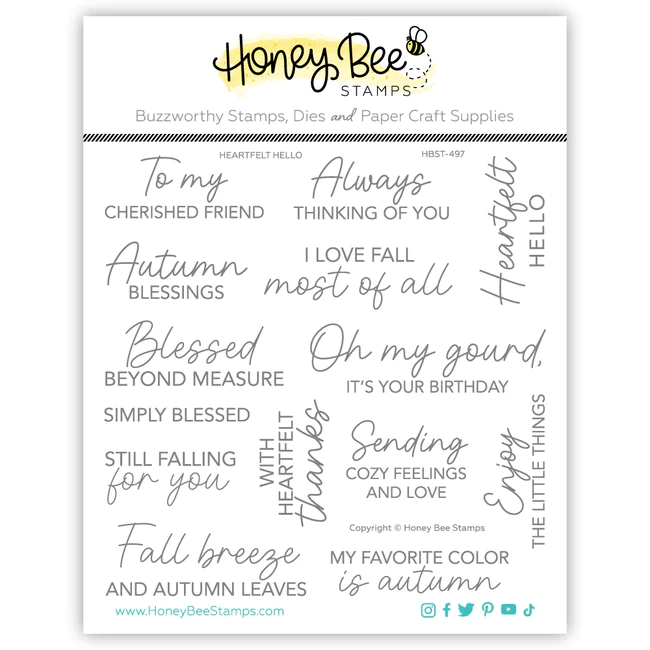 Honey Bee Stamps, Heartfelt Hellos
