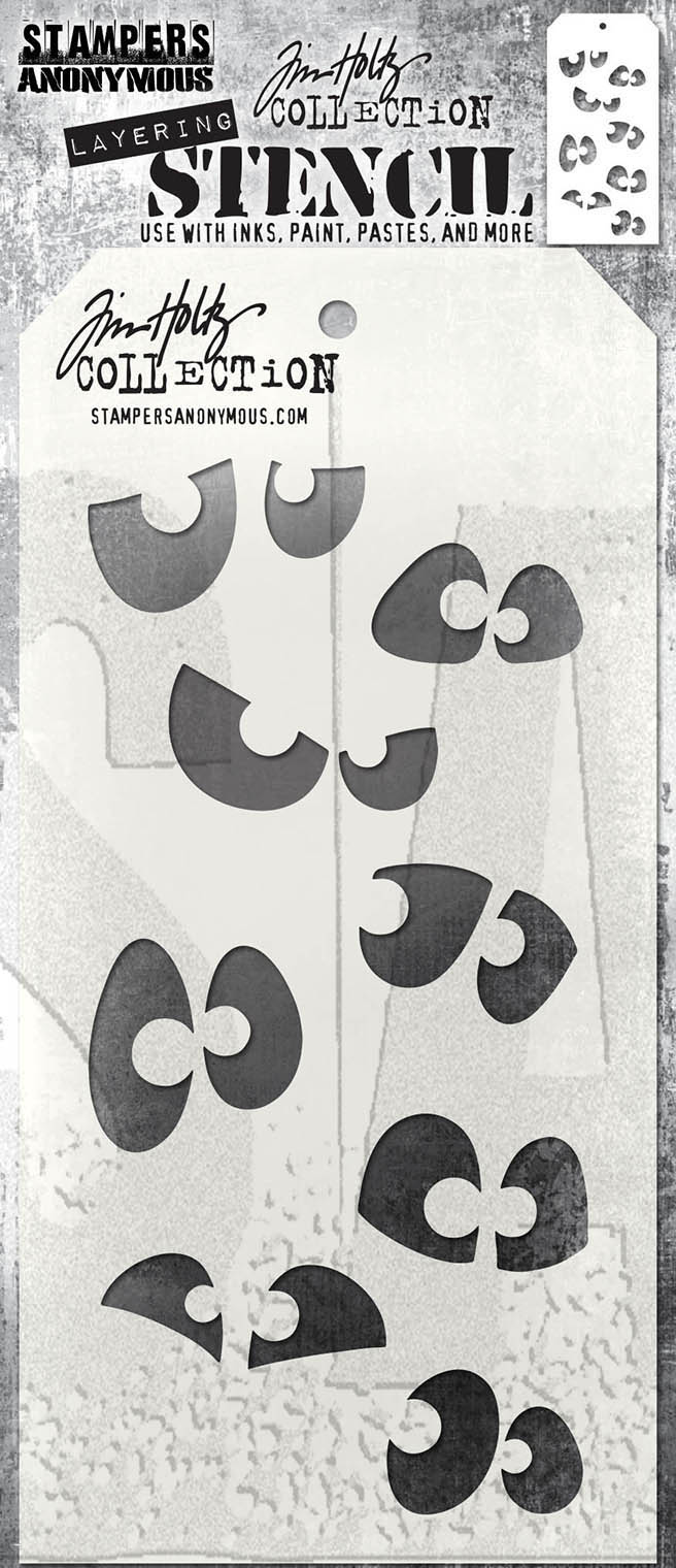 Tim Holtz/Stampers Anonymous, Layering Stencil Peekaboo ths169