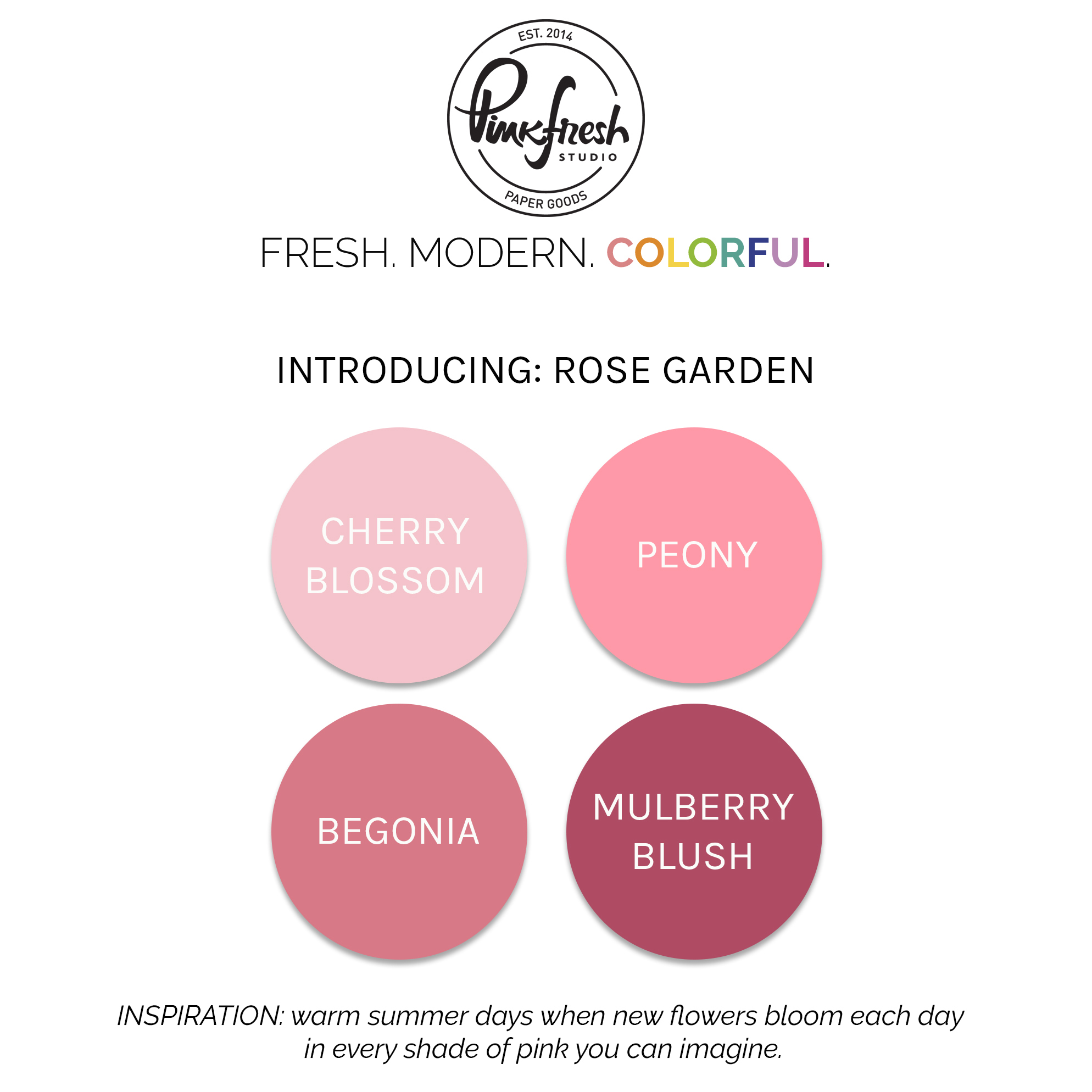 Pinkfresh Studio, Rose Garden Ink Set