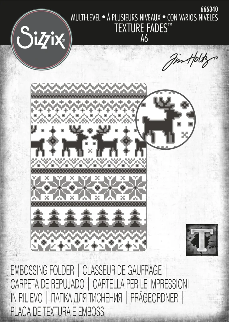 Tim Holtz/Sizzix Holiday Texture Fade Embossing Folder