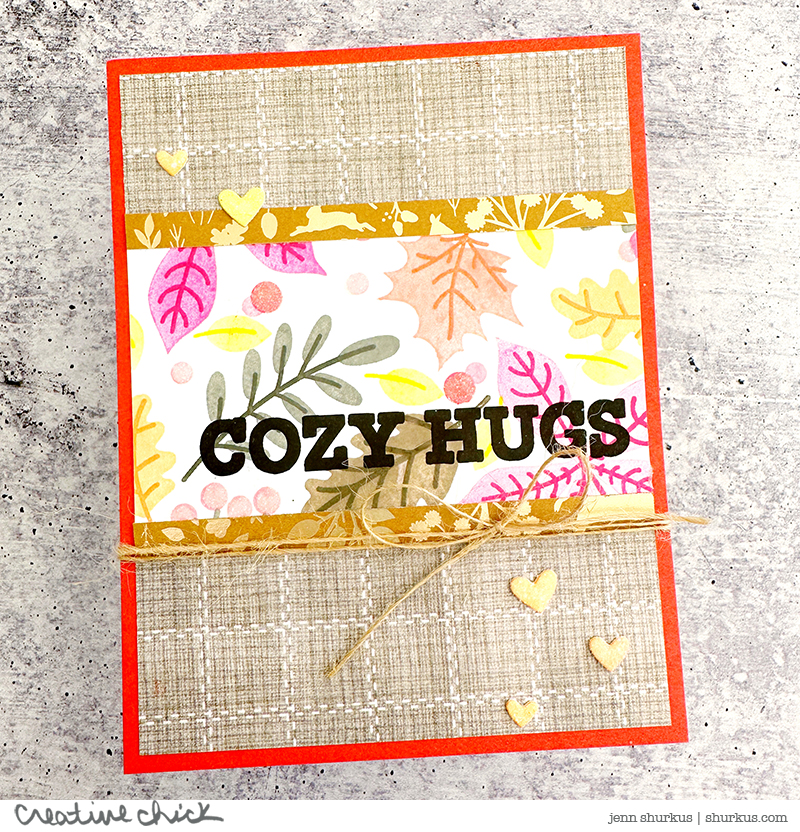 Using SSS Cozy Autumn Hugs Stamps for batch of cards 