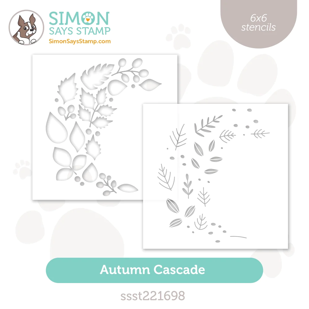 Simon Says Stamp, Autumn Cascade stencil