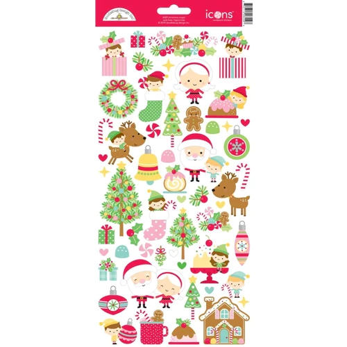 Doodlebug, Christmas Magic Icons Cardstock Stickers