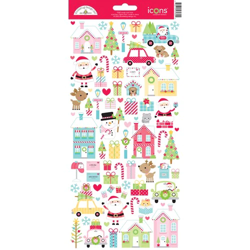 Doodlebug, Candy Cane Lane Icons Sticker Sheet