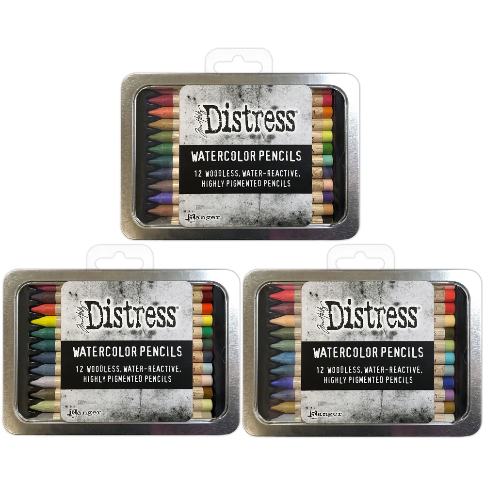 Distress Watercolor Pencils Bundle, sets 4, 5, 6
