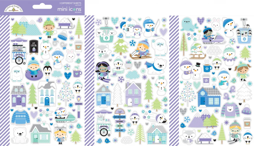Doodlebug, Snow Much Fun Mini Icons Stickers