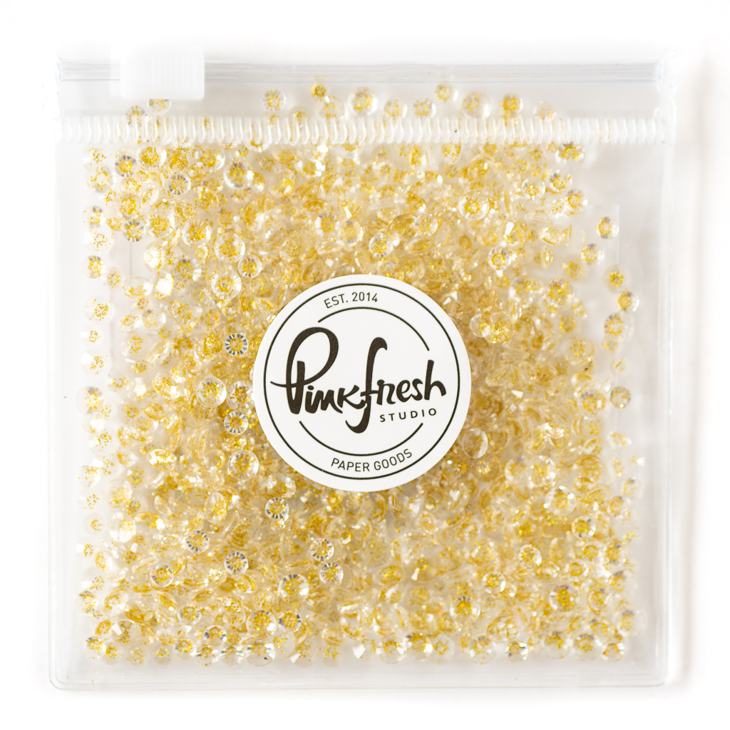 Pinkfresh Studio, Gems - Clear with gold dust