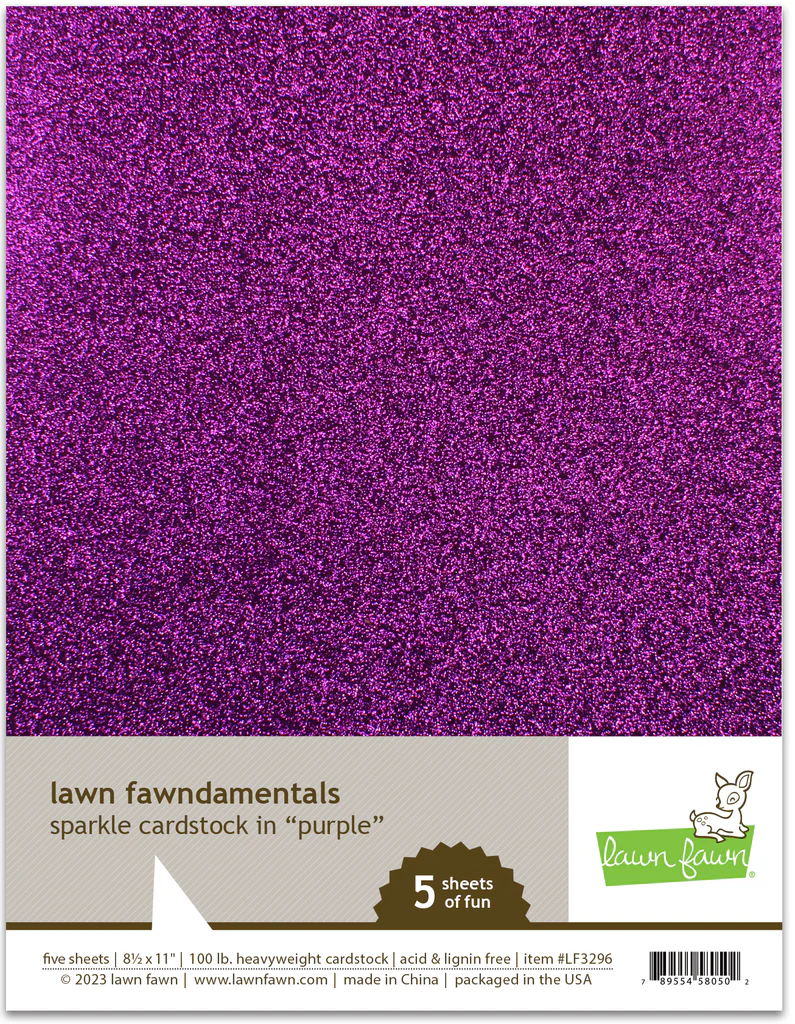 Lawn Fawn, Sparkle Cardstock Purple