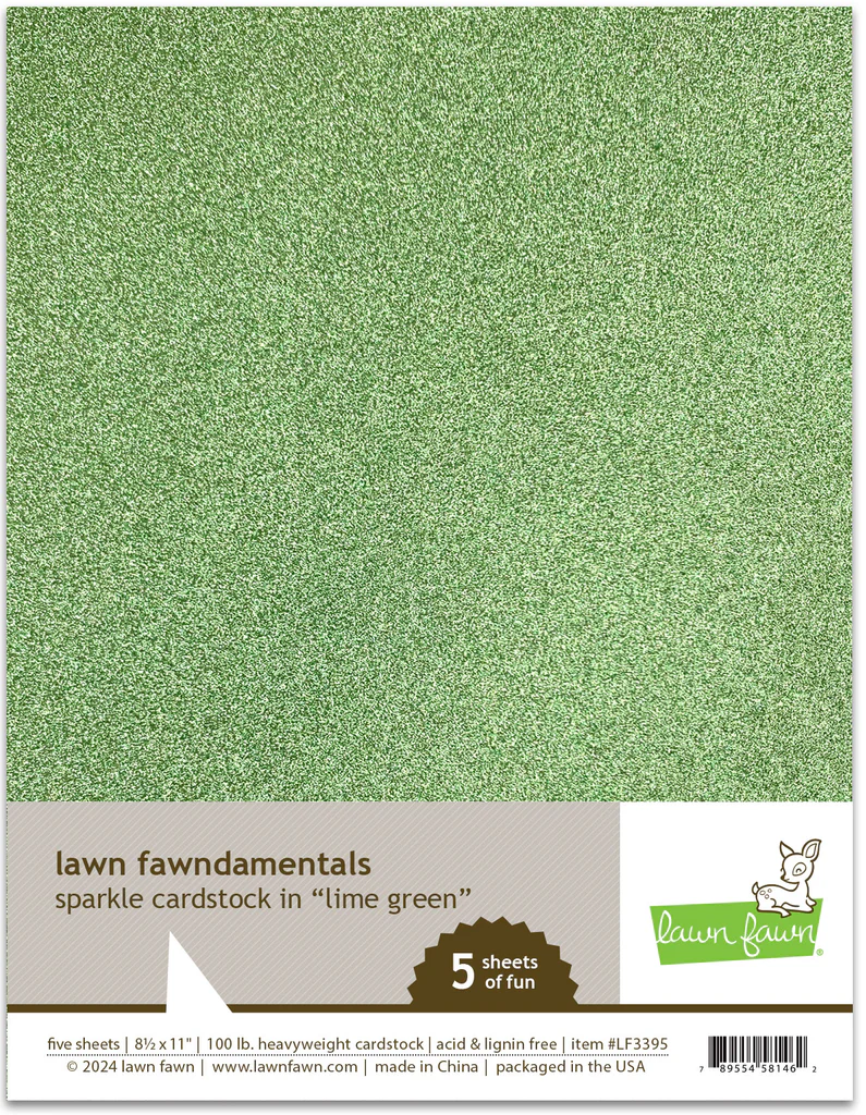 Lawn Fawn, Sparkle Cardstock Lime Green
