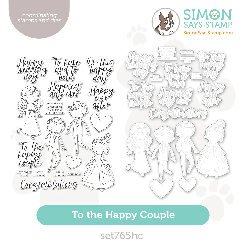 Simon Says Stamp, To The Happy Couple stamp/die bundle