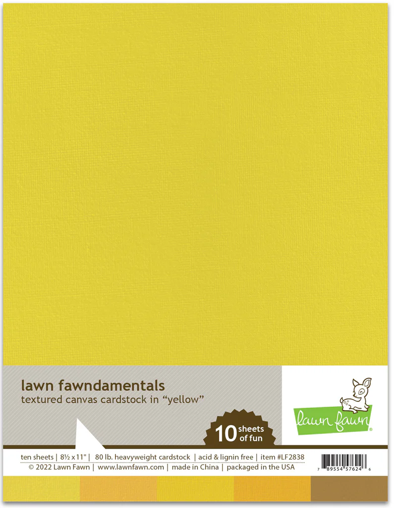 Lawn Fawn, Textured Canvas Cardstock Yellow