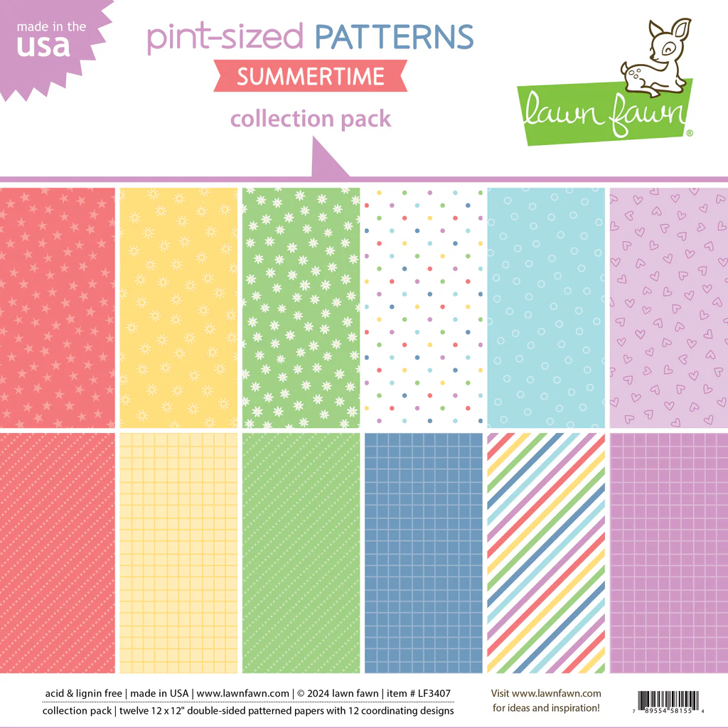 Lawn Fawn, Pint Sized Patterns Summertime Collection Pack