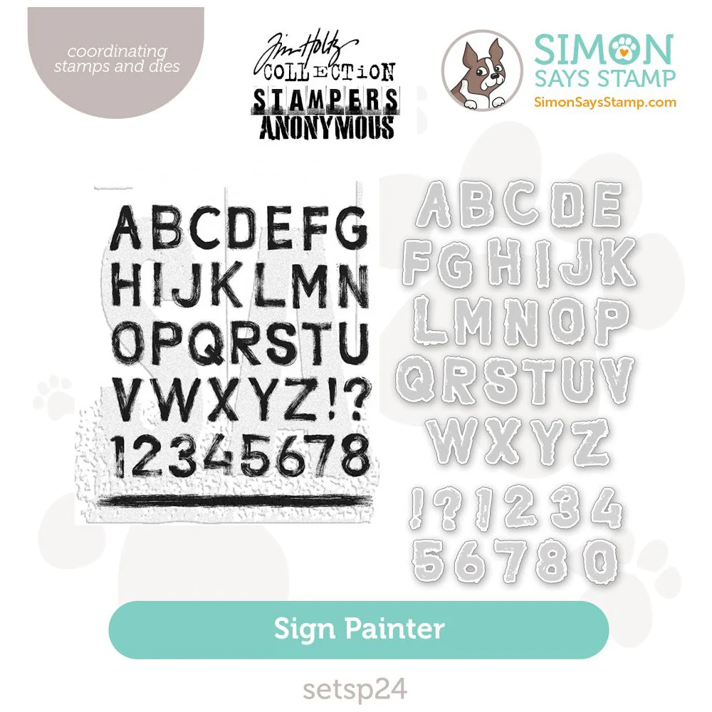 Tim Holtz/SSS, Sign Painter stamp/die bundle