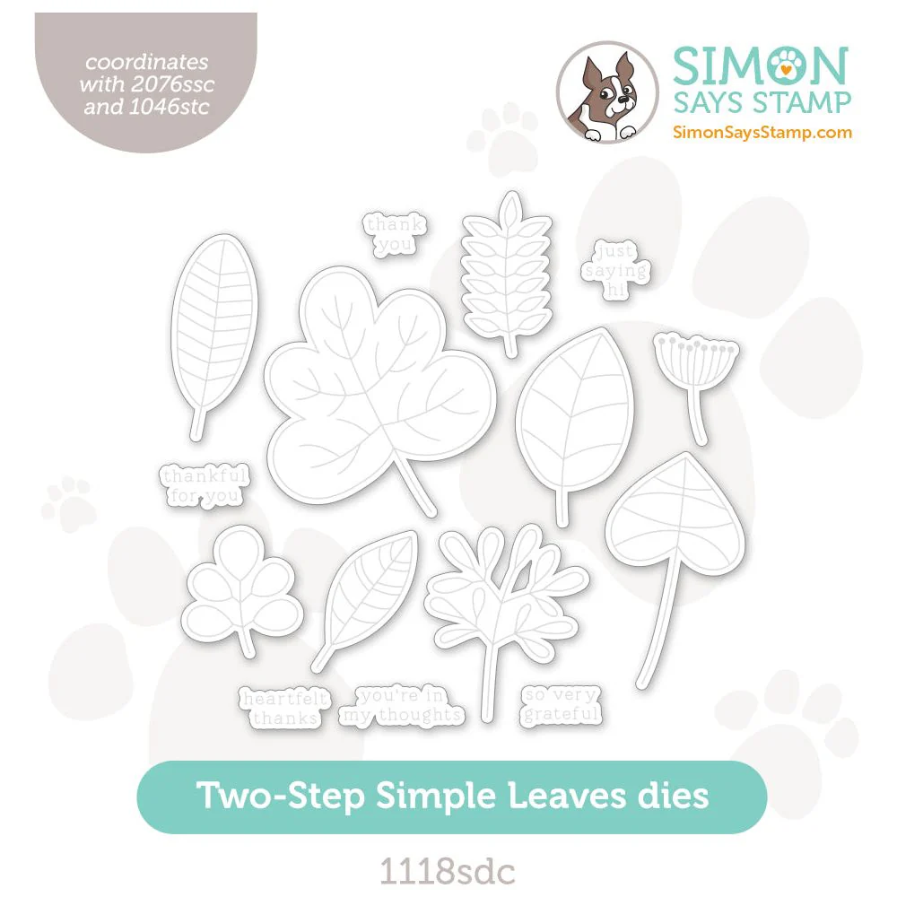 Simon Says Stamp, Two Step Simple Leaves die set