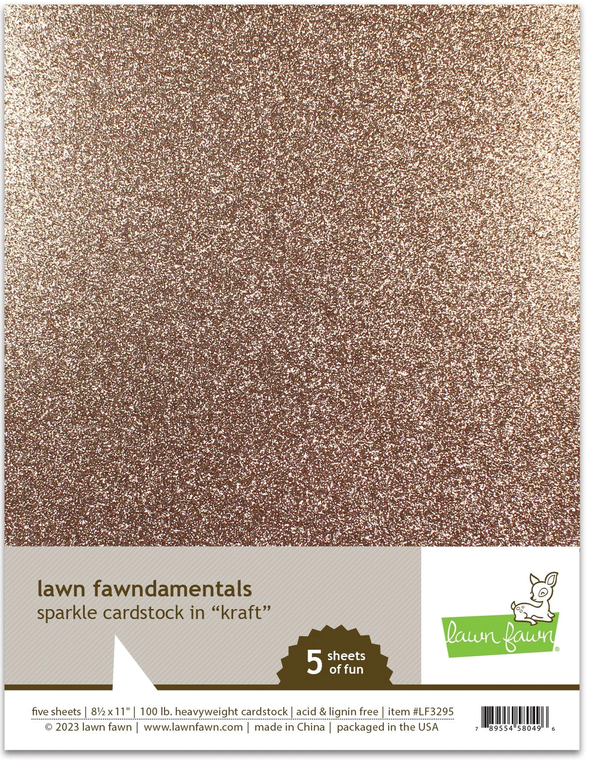 Lawn Fawn, Sparkle Cardstock Kraft