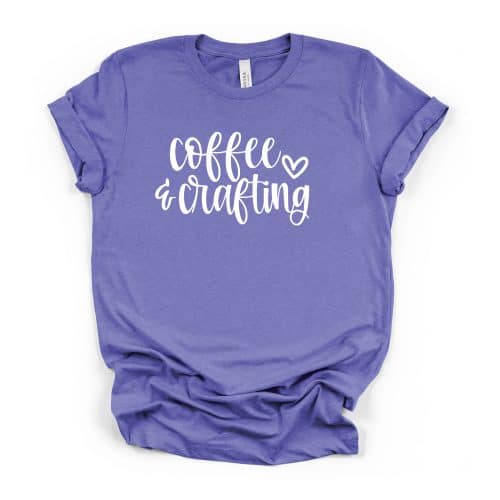 Coffee & Crafting crew neck tee