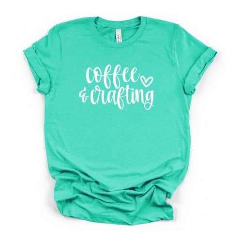 Coffee & Crafting crew neck tee
