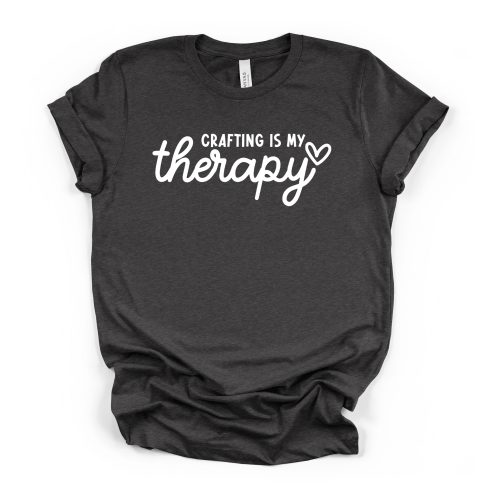 Crafting is My Therapy crew neck tee