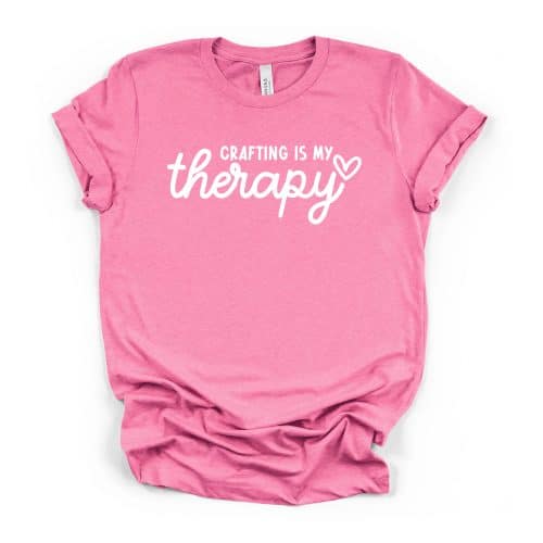 Crafting is My Therapy crew neck tee