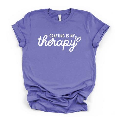 Crafting is My Therapy crew neck tee