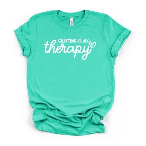 Crafting is My Therapy crew neck tee