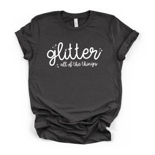 Glitter All of The Things crew neck tee