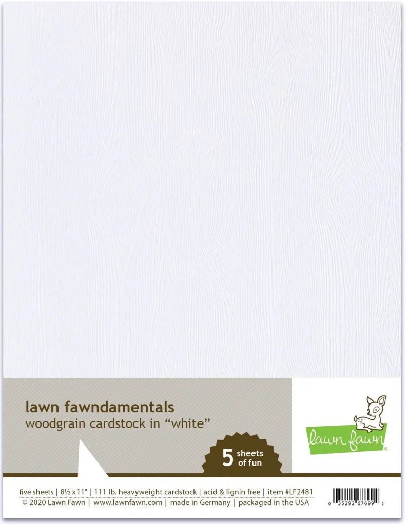 Lawn Fawn, Woodgrain Cardstock White