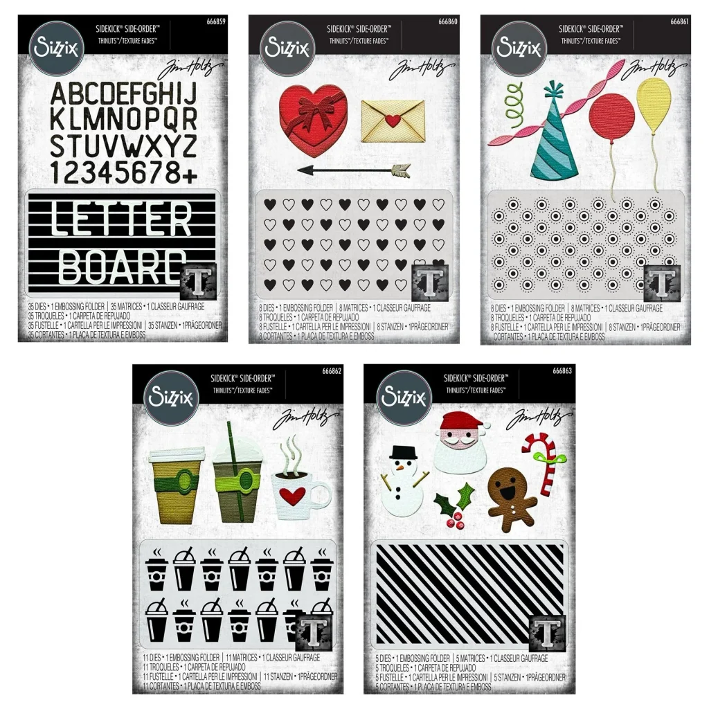 Tim Holtz, Sizzix, Sidekick Dies with Texture Fade Bundle