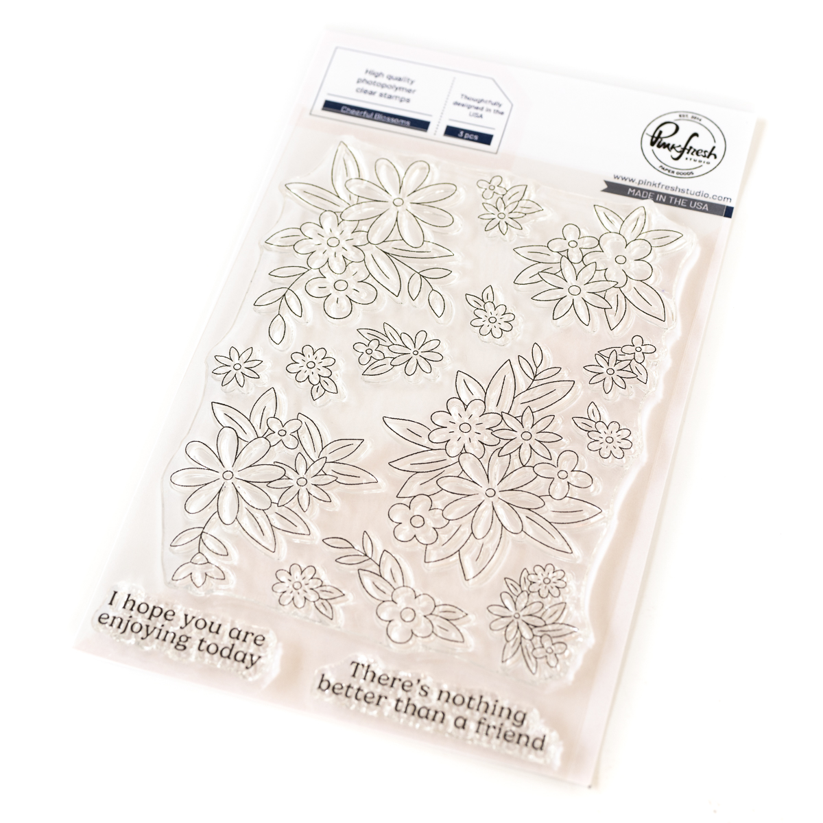 Pinkfresh Studio, Cheerful Blossoms Stamp