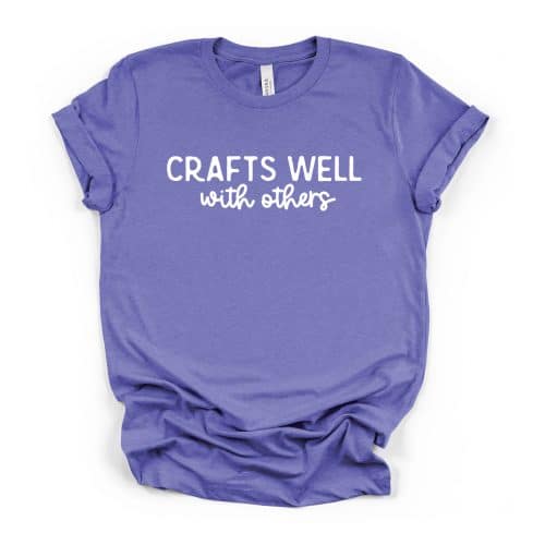 Crafts Well with Others t shirt, purple