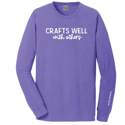 Crafts Well with Others long sleeve tee, amethyst