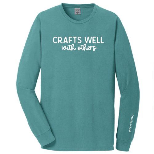 Crafts Well with Others long sleeve tee, peacock