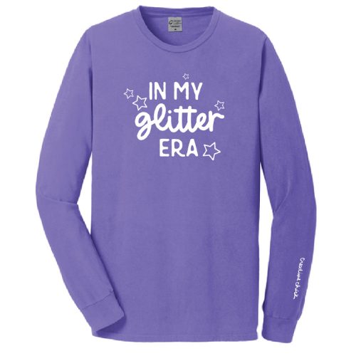 In My Glitter Era long sleeve tee, amethyst